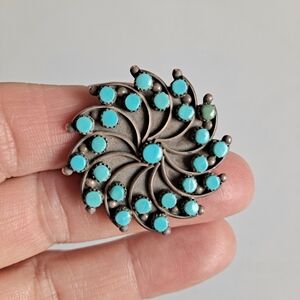 Vintage Zuni Pinwheel Brooch